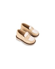 Τρίχρωμο  Loafer EXC5256 Μπεζ Λευκό