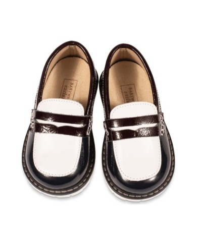 Τρίχρωμο  Loafer EXC5256 Μπλε Λευκό Μπορντώ