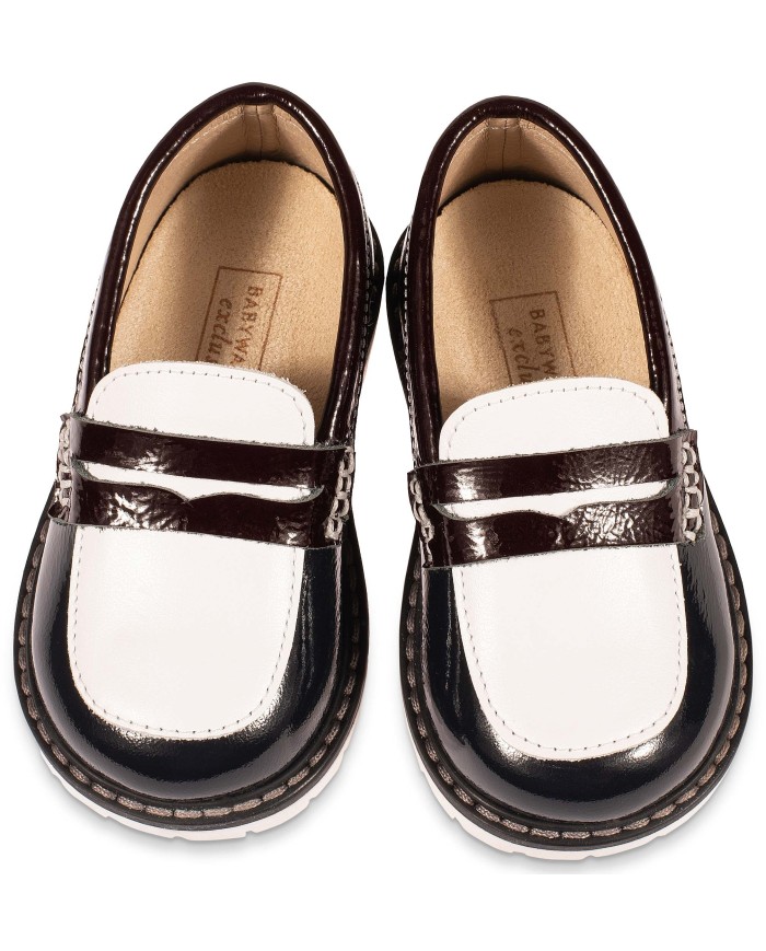 Τρίχρωμο  Loafer EXC5256 Μπλε Λευκό Μπορντώ