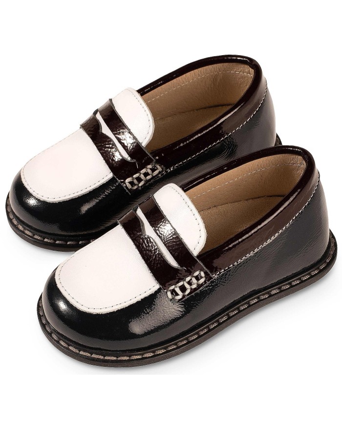 Τρίχρωμο  Loafer EXC5256 Μπλε Λευκό Μπορντώ