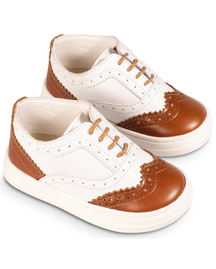 Δίχρωμο Brogues EXC5275 Λευκό Ταμπά