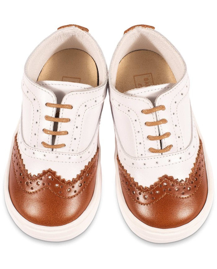 Δίχρωμο Brogues EXC5275 Λευκό Ταμπά