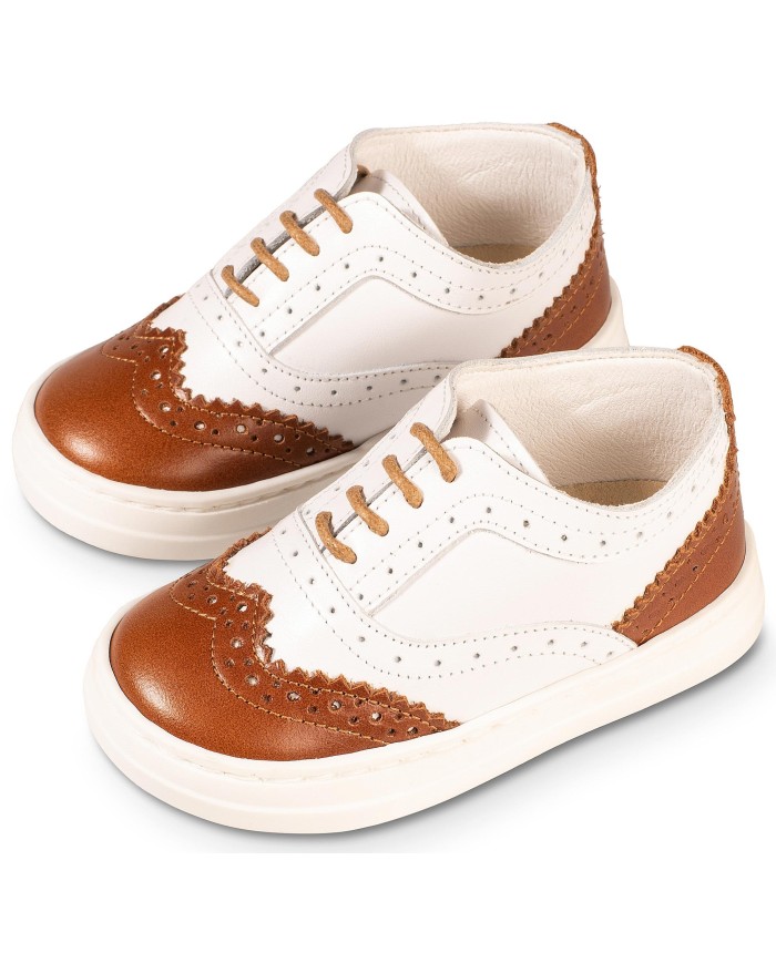 Δίχρωμο Brogues EXC5275 Λευκό Ταμπά