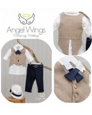 Ρούχο Βάπτισης αγόρι Angel Wings Charie!