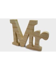 ΞΥΛΙΝΟ Mr & Mrs, ΓΡΑΜΜΑΤΑ MRs 15x11cm ΦΥΣΙΚΟ 0519308