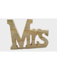 ΞΥΛΙΝΟ Mr & Mrs, ΓΡΑΜΜΑΤΑ MRs 15x11cm ΦΥΣΙΚΟ 0519308