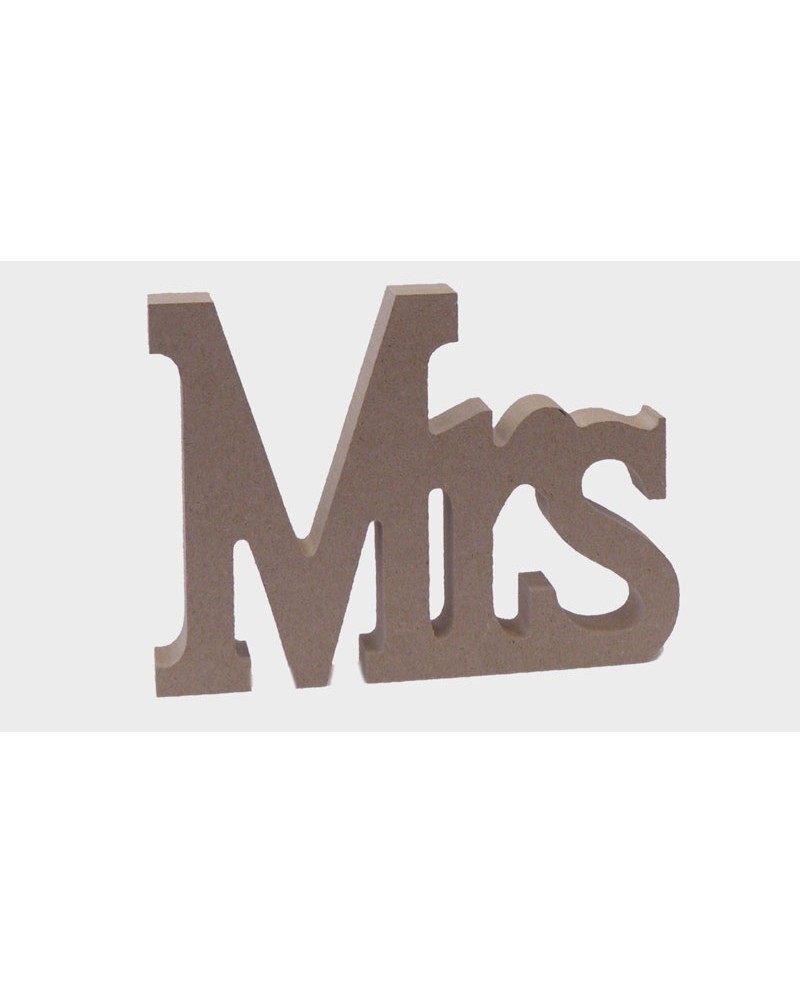 ΞΥΛΙΝΟ Mr & Mrs, ΓΡΑΜΜΑΤΑ MRs 15x11cm MDF 0519383